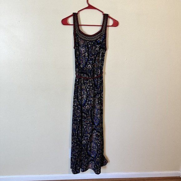 Lucky Brand Summer Maxi Dress Paisley Size Small Sleeveless Shift - Picture 1 of 5